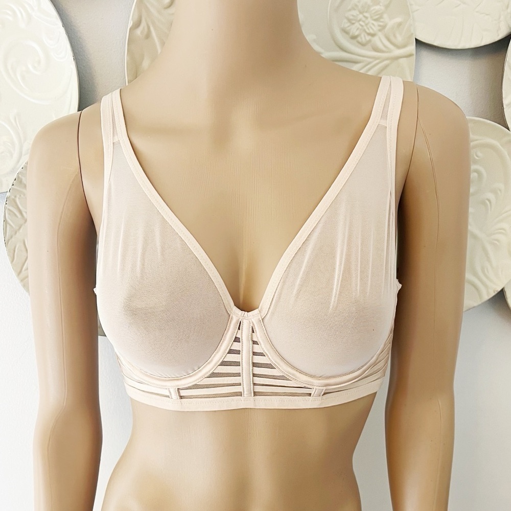 NWT Victoria’s Secret Sheer Plunge Bra 32C